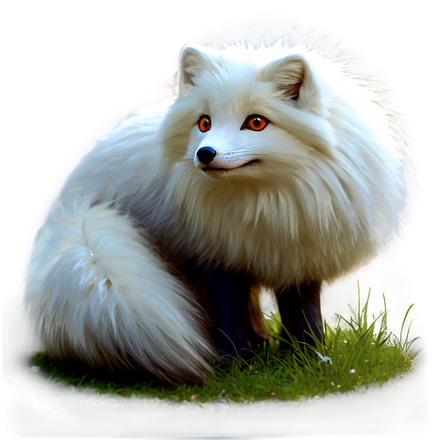 Arctic Fox Tail Fluff PNG 06232024 PNG with transparent background