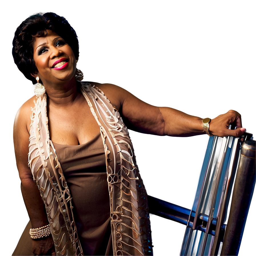 Aretha Franklin Legendary Pose Png Jhu63