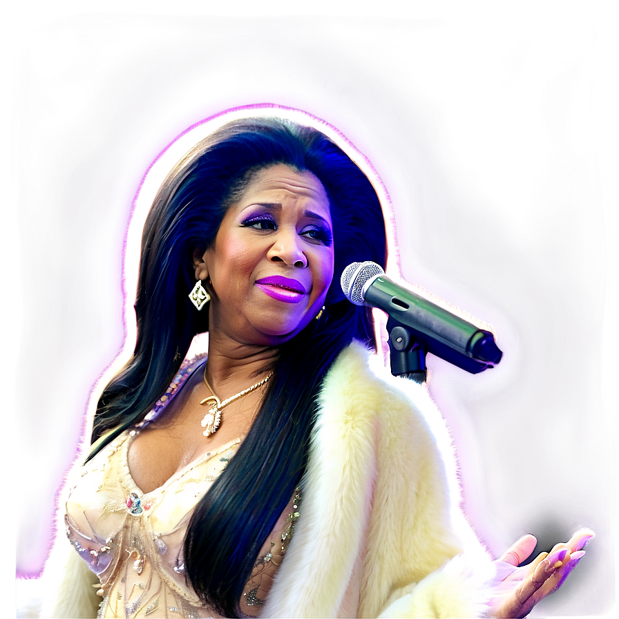 Aretha Franklin Live On Stage Png Pds61