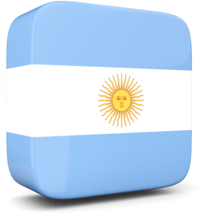 Argentina Flag Button3 D Render