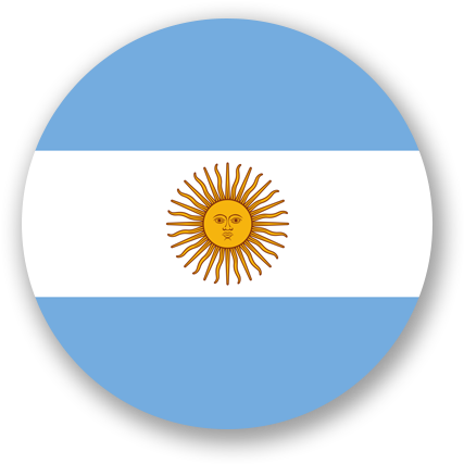 Argentina Flag Circle Design