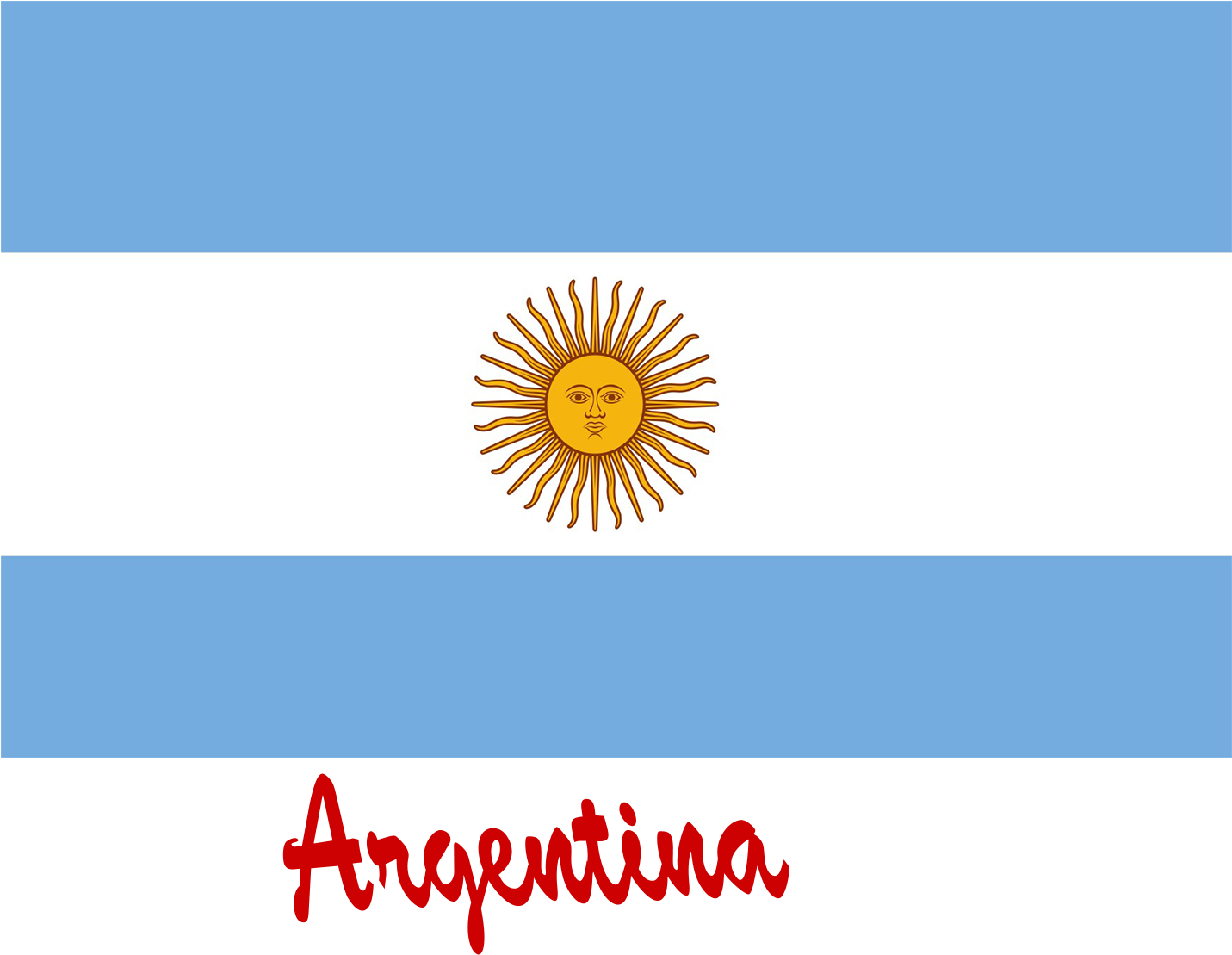 Argentina Flagwith Name