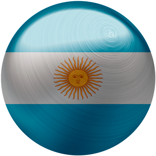 Argentinian Flag Sphere Design