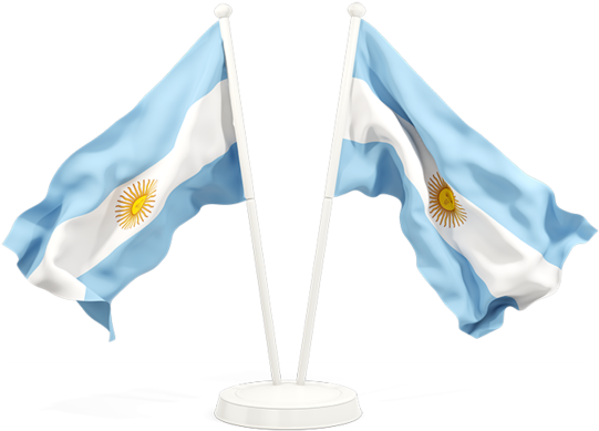 Two Waving Flags - Waving Argentina Flag Png, Transparent Png PNG with transparent background