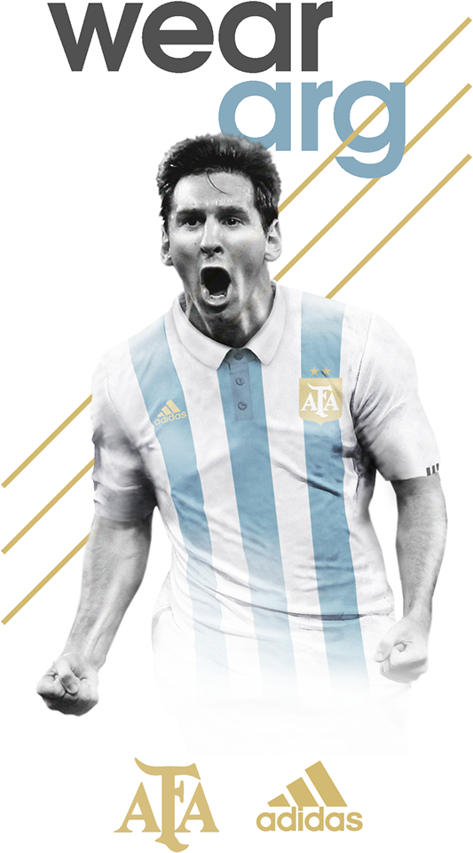 Argentinian Footballer Celebration Graphic