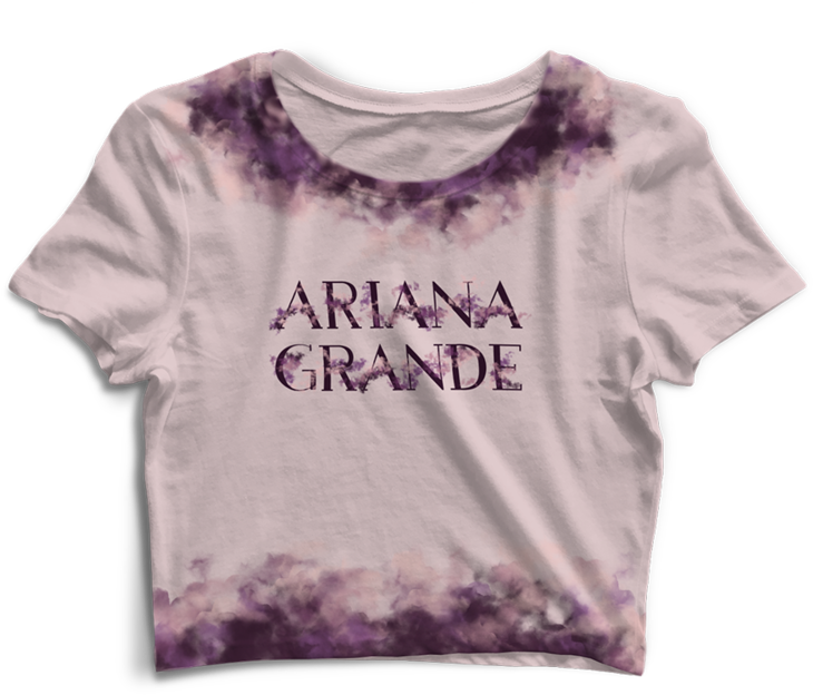 Ariana Grande Purple Tie Dye Crop Top