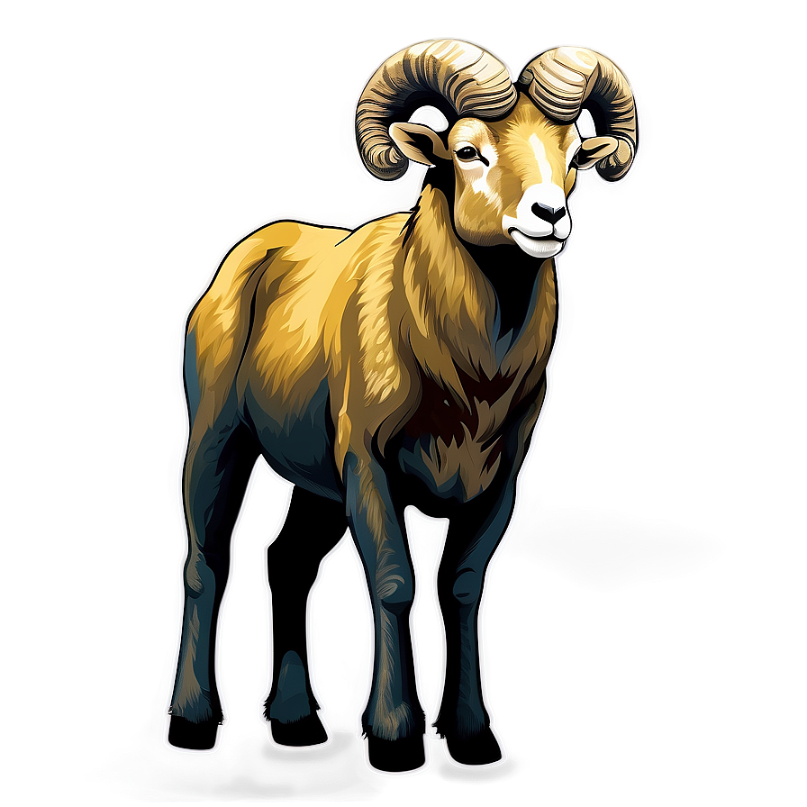 Aries Ram Illustration Png 06202024