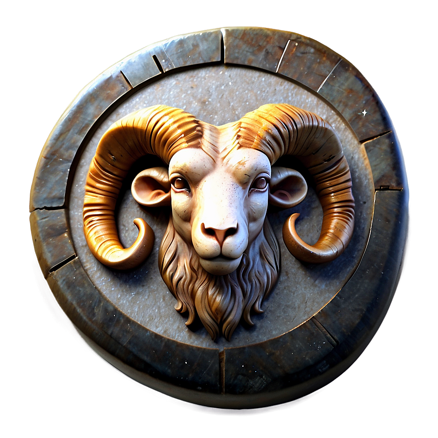 Aries Zodiac Stone Png 06202024