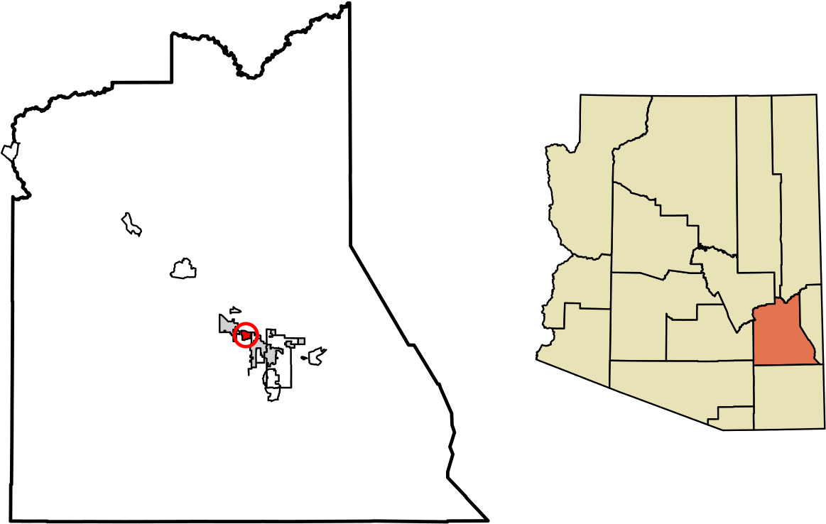 Arizona State Outlinewith Countiesand Capital