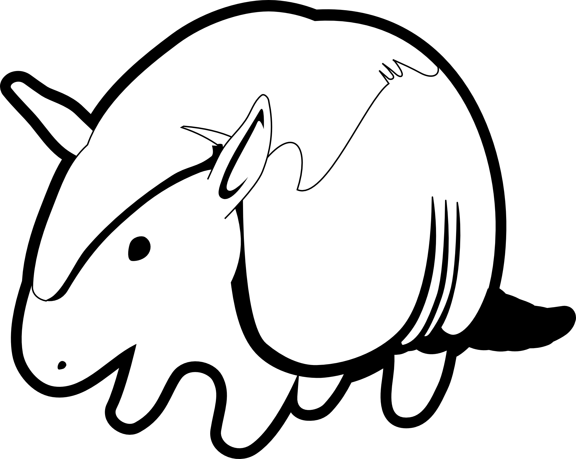 Armadillo Illustration Outline