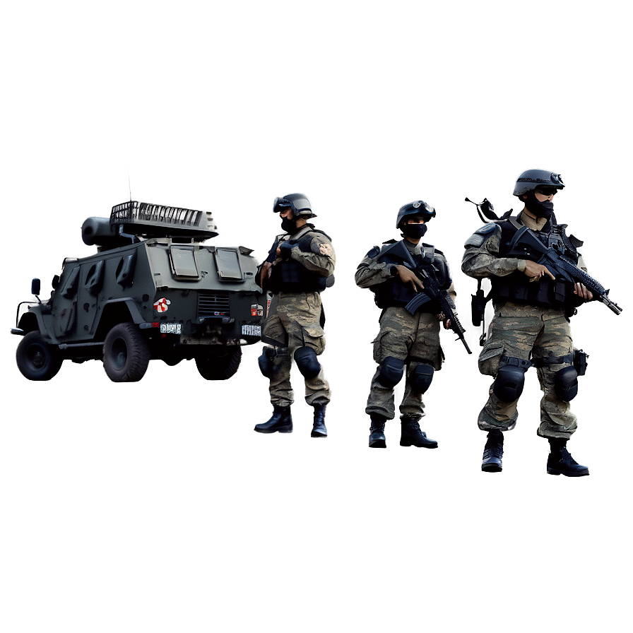 Armed Swat Convoy Png 77