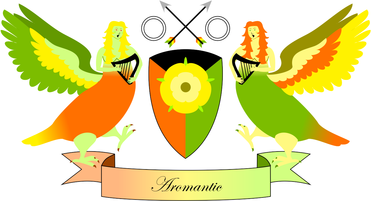 Aromantic Pride Symbolic Illustration