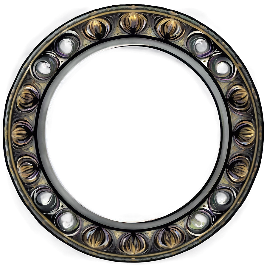 Art Deco Circle Frame Png 9