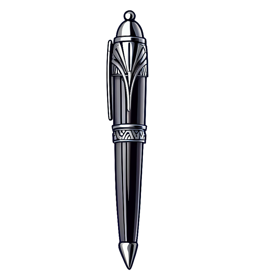 Art Deco Style Pen Png Cab42