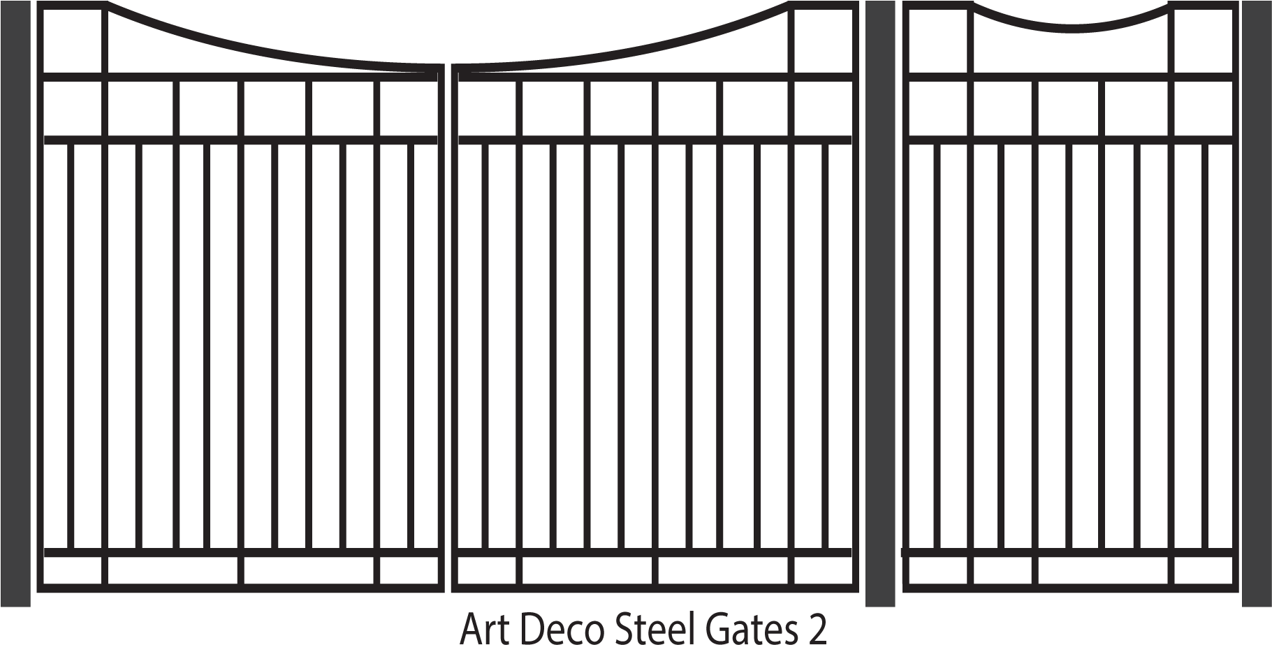 Transparent Metal Gate Png - Art Deco Wrought Iron Gate, Png Download PNG with transparent background