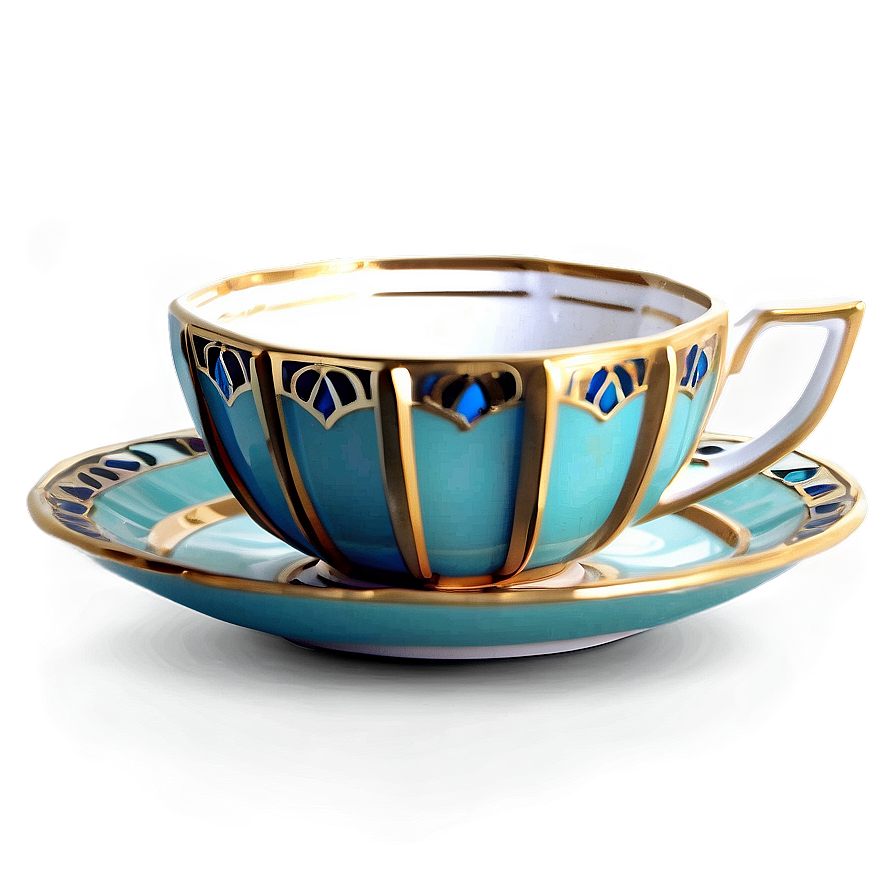 Art Deco Tea Cup Style Png 05252024