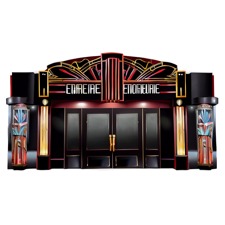 Art Deco Theatre Entrance Png Oas