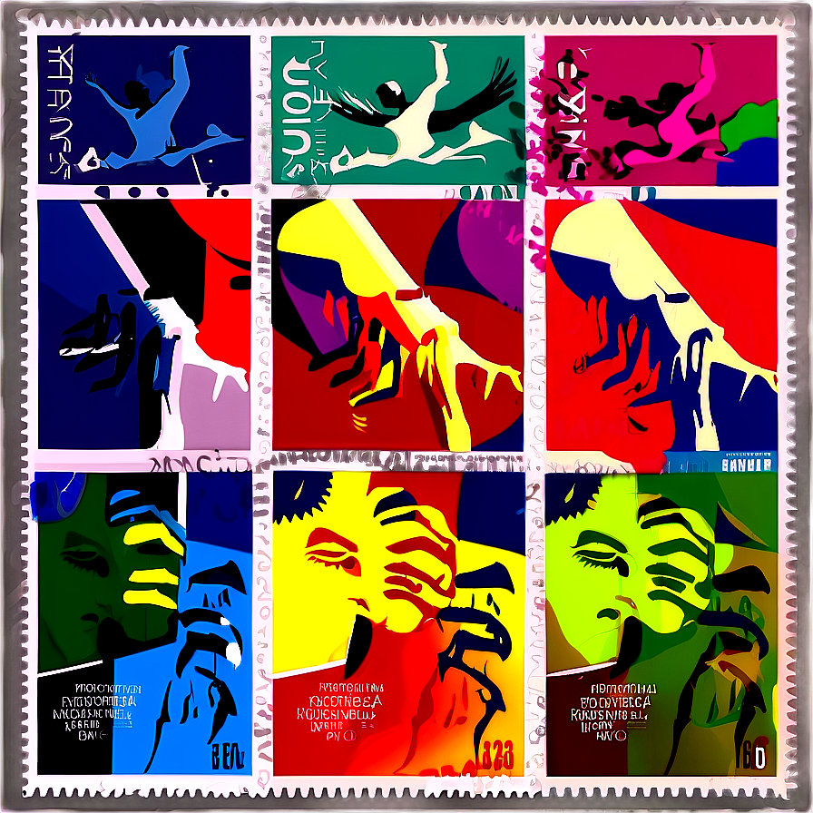 Art Movements Postage Stamp Png 4