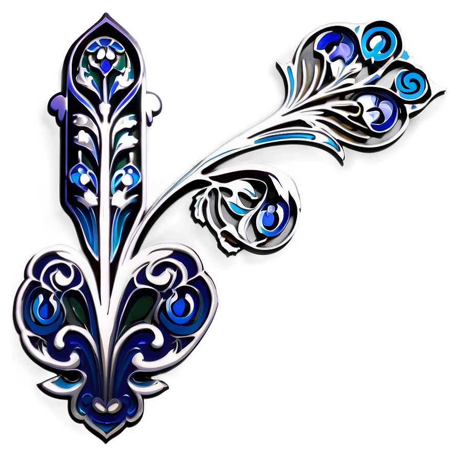 Art Nouveau Corner PNG hwn92 PNG with transparent background