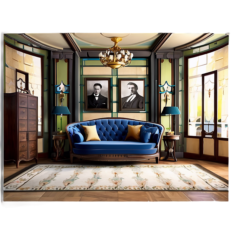 Art Nouveau Living Room Png Xhs68