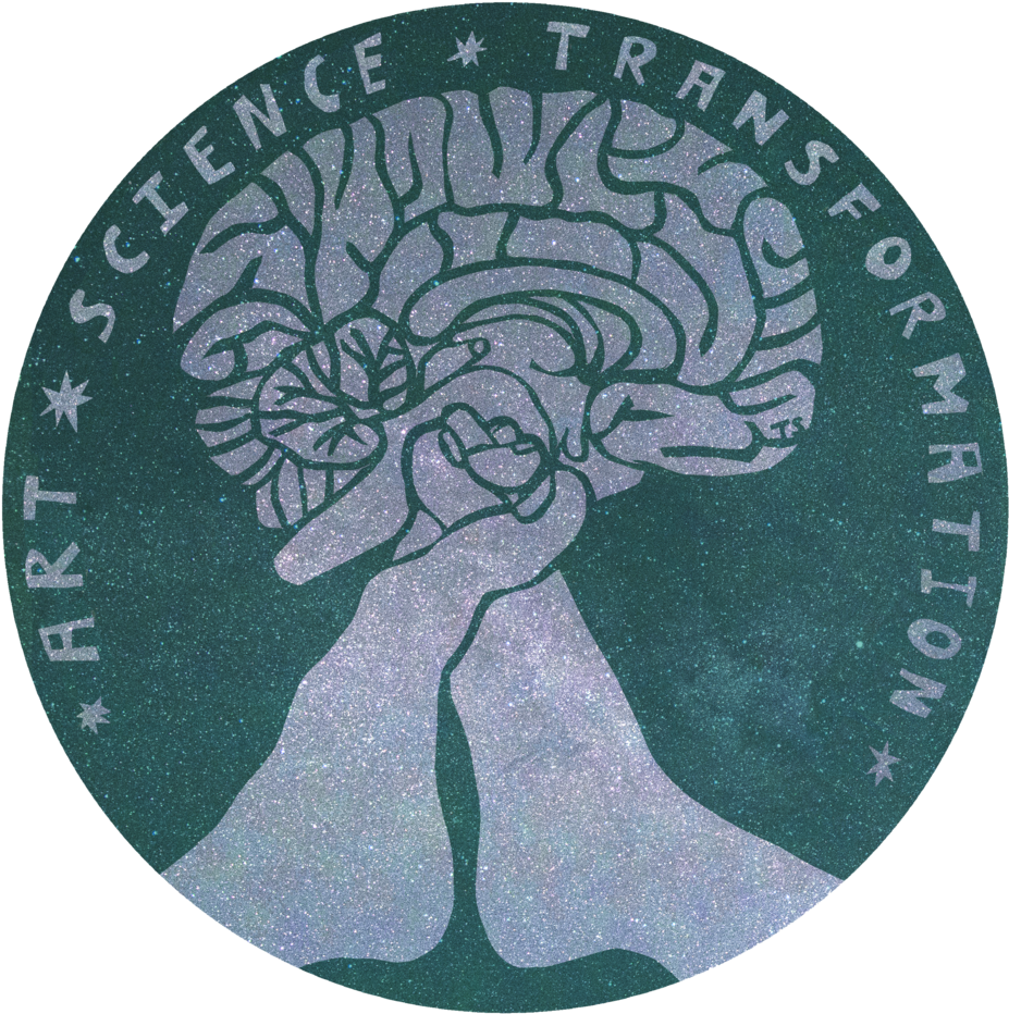 Art Science Transformation Brain Hands PNG with transparent background