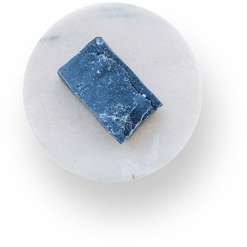 Artisanal Blue Soap Bar Spa Setting