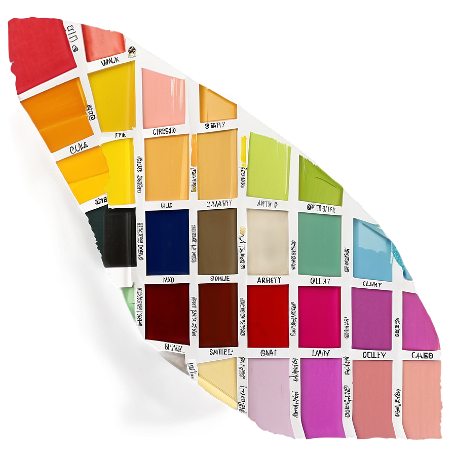 Artist Paint Swatch Guide Png Tpw