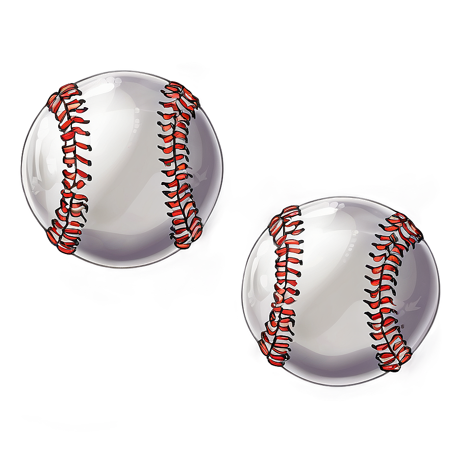 Artistic Baseball Stitching Drawing Png 10