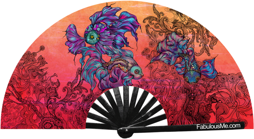 Artistic Betta Fish Fan Illustration