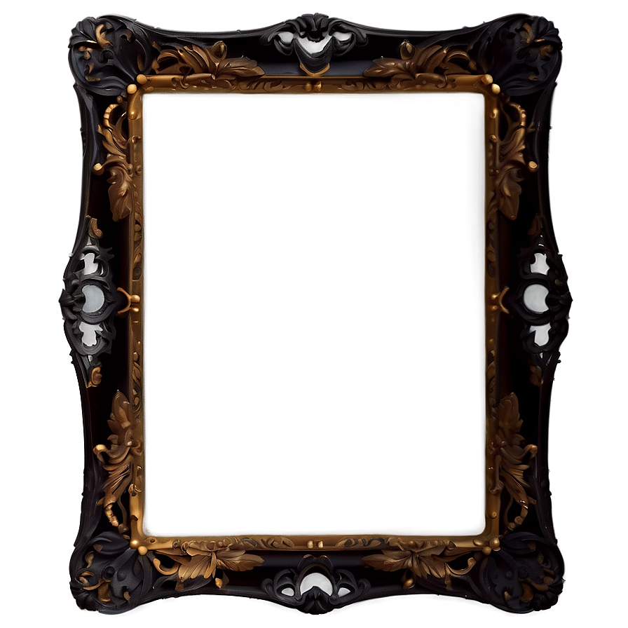 Artistic Black Frame Png 93