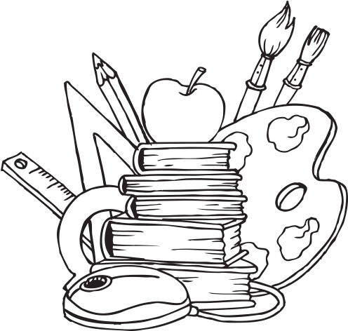 Artistic Education Supplies Vector PNG with transparent background