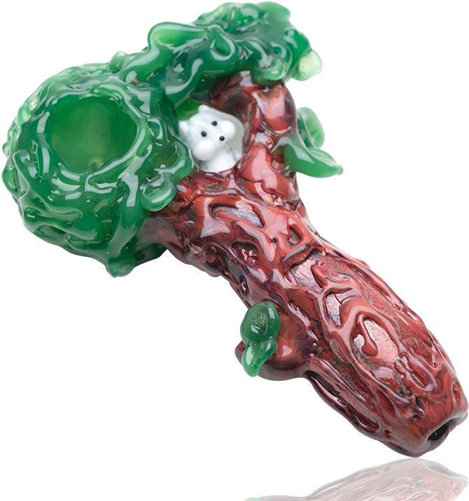 Artistic Glass Squirrel Pipe PNG with transparent background