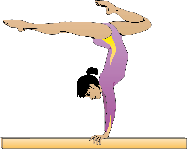 Artistic Gymnastics Fitness Centre Clip Art - Gymnastics Clipart On Beam, HD Png Download PNG with transparent background