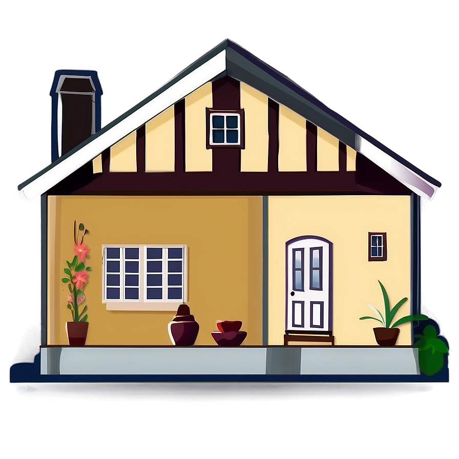 Artistic House Illustration Png 22