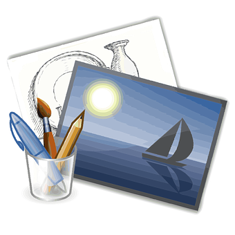 Artistic Process Iconography PNG with transparent background