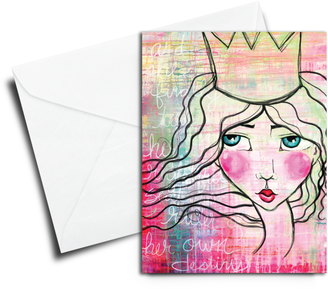 Artistic Queen Greeting Card