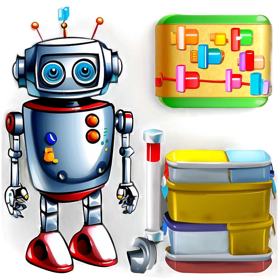 Artistic Robot Clipart Png 06262024