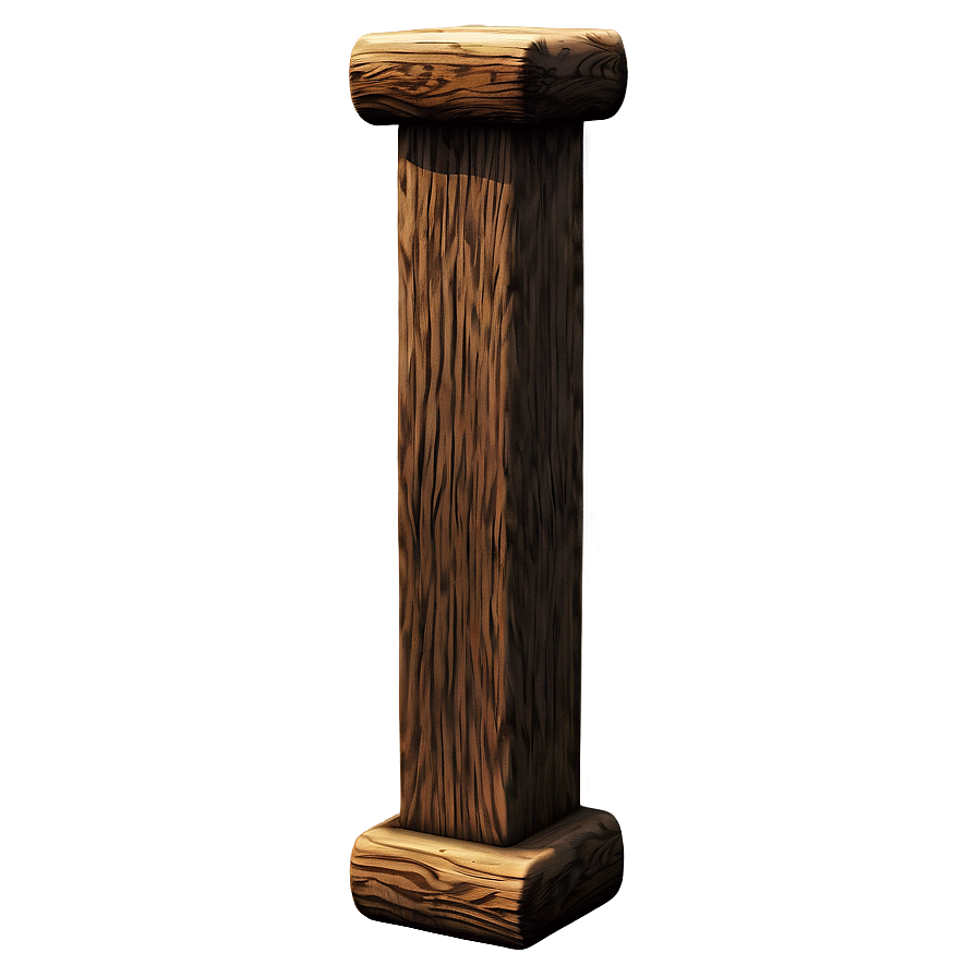 Artistic Wooden Post Png 06272024