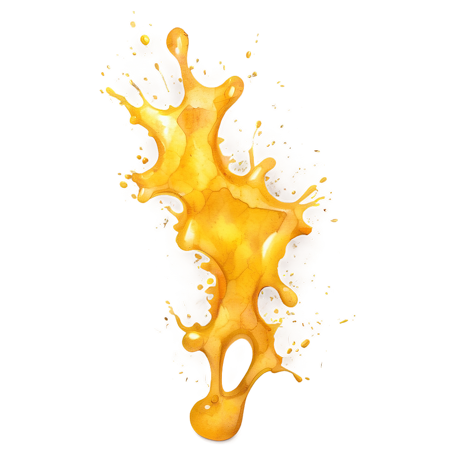 Artistic Yellow Watercolor Splash Png 05062024