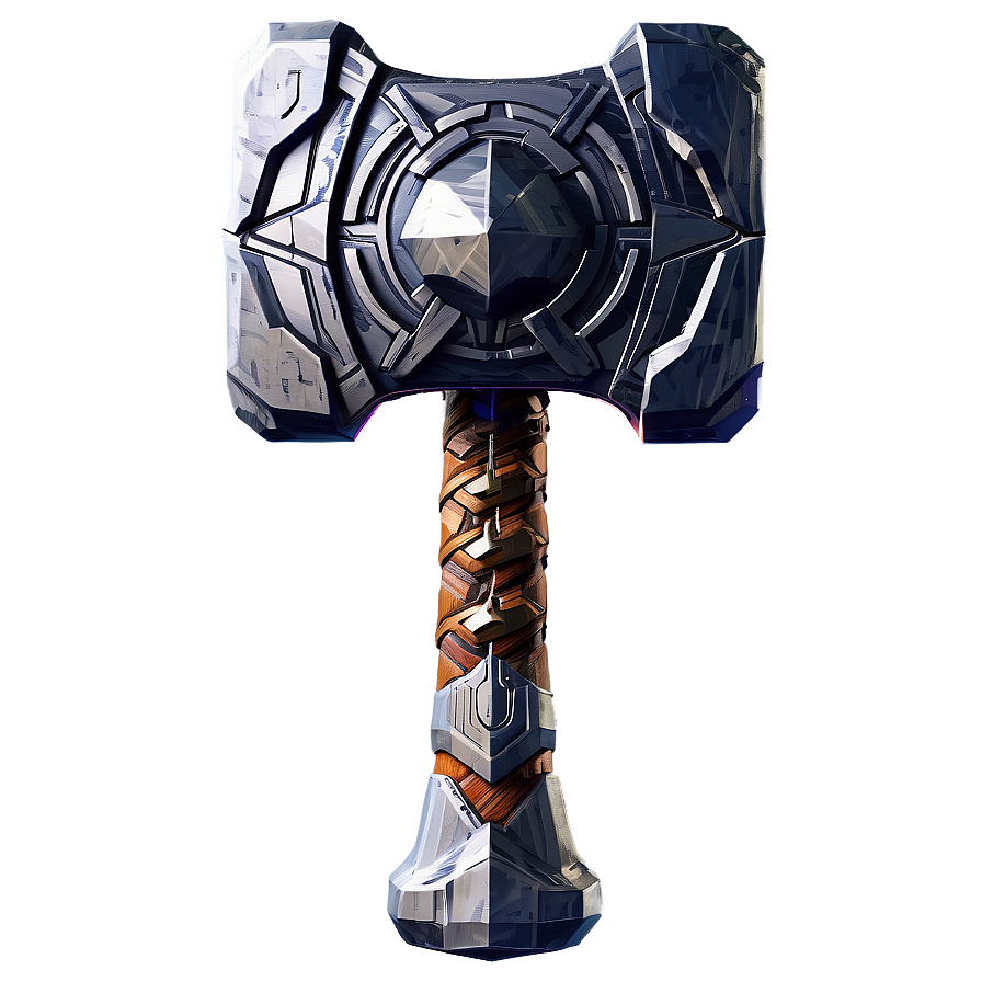 Asgardian Thor Hammer Design Png 06122024