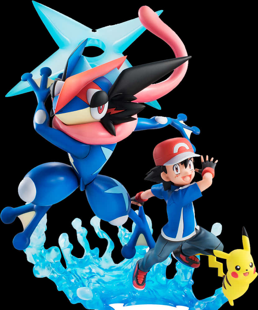 Ash, Pikachu And Ash-greninja G - Gem Series Pokemon, HD Png Download PNG with transparent background