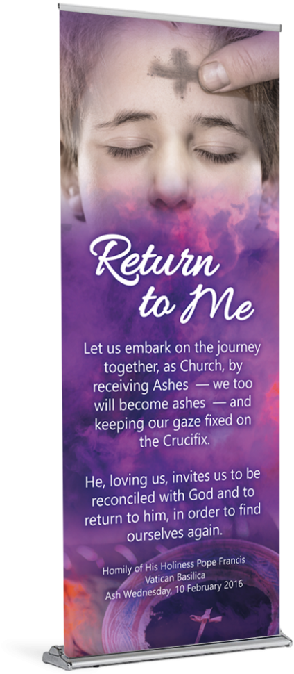 Ash Wednesday Return To Me Banner - Poster, HD Png Download PNG with transparent background