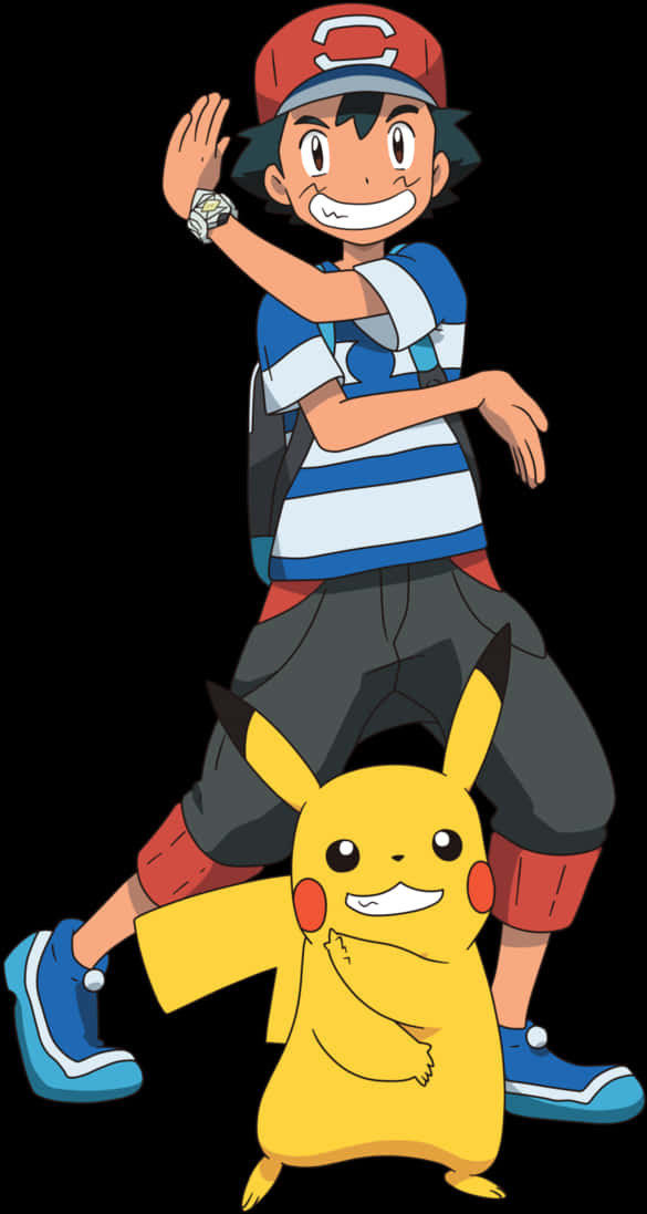 Ashand Pikachu Adventure Pose