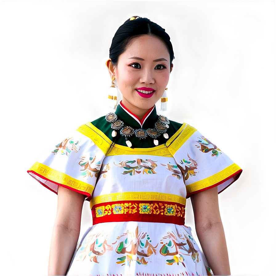 Asian Cultural Dress Portrait Png Gmn90