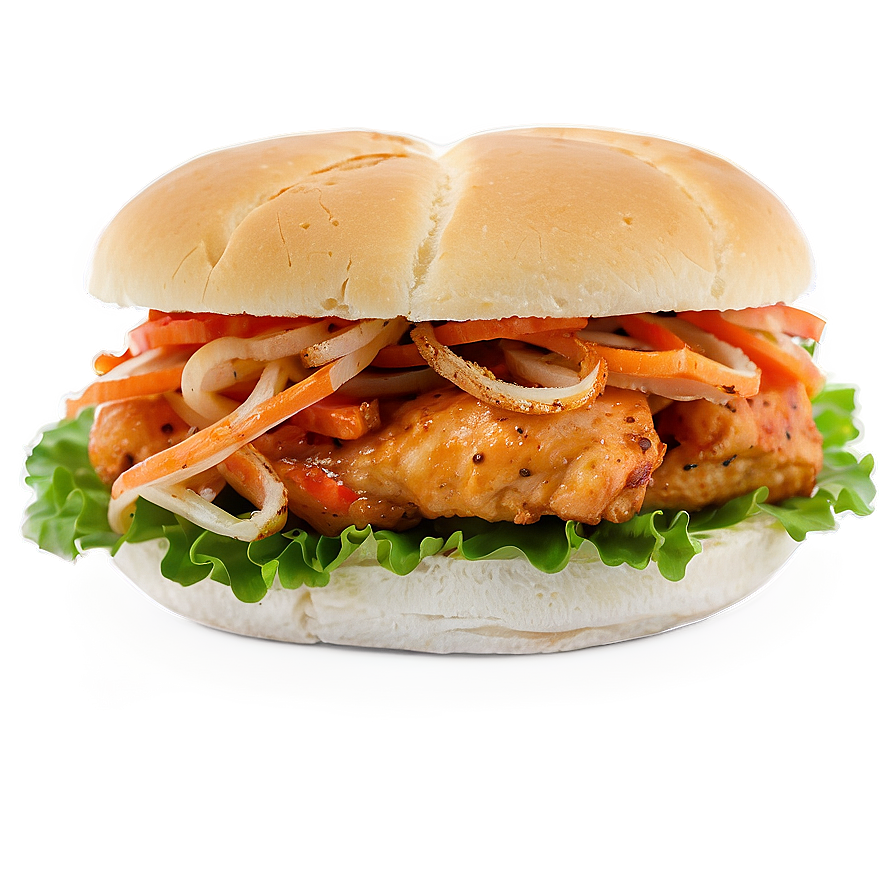 Asian Style Chicken Sandwich Png Edt