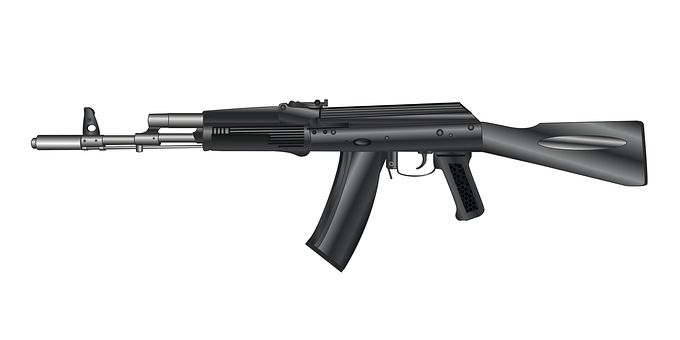 Assault Rifle Graphic PNG with transparent background