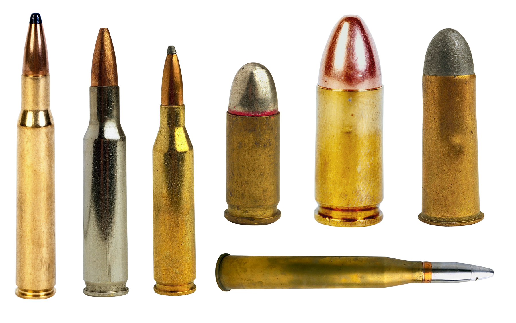 Assorted Ammunition Types PNG with transparent background