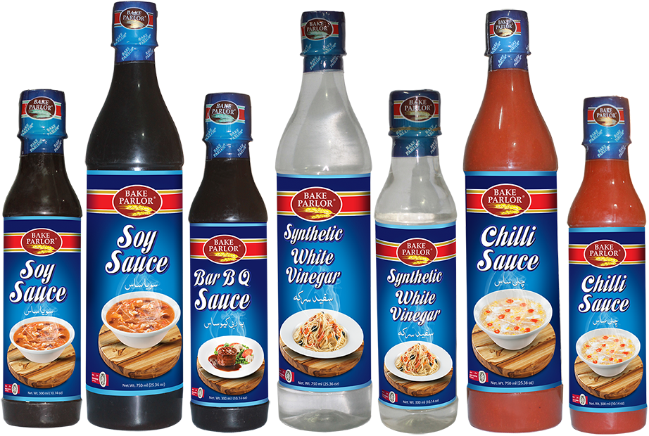 Assorted Bake Parlor Saucesand Vinegar