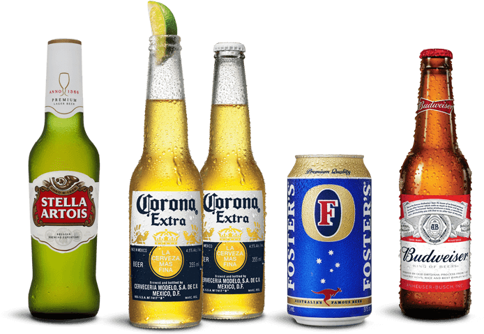 Assorted Beer Brands Lineup