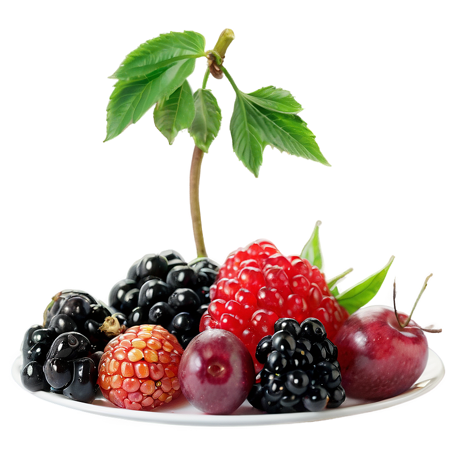 Assorted Berries Plate Png Tuh